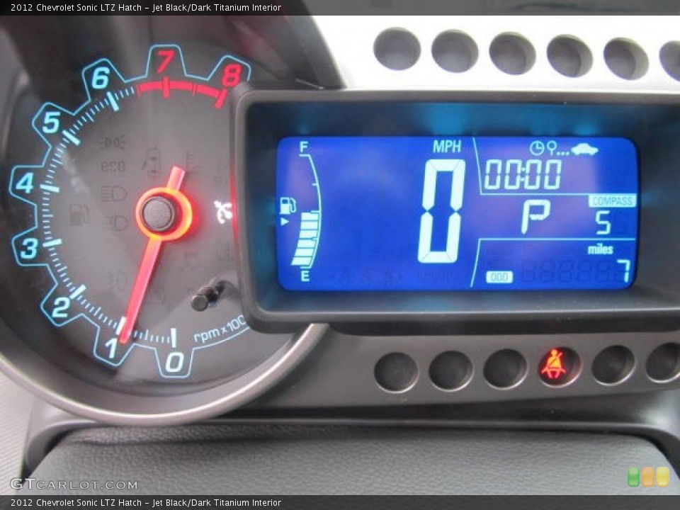 Jet Black/Dark Titanium Interior Gauges for the 2012 Chevrolet Sonic LTZ Hatch #58451951