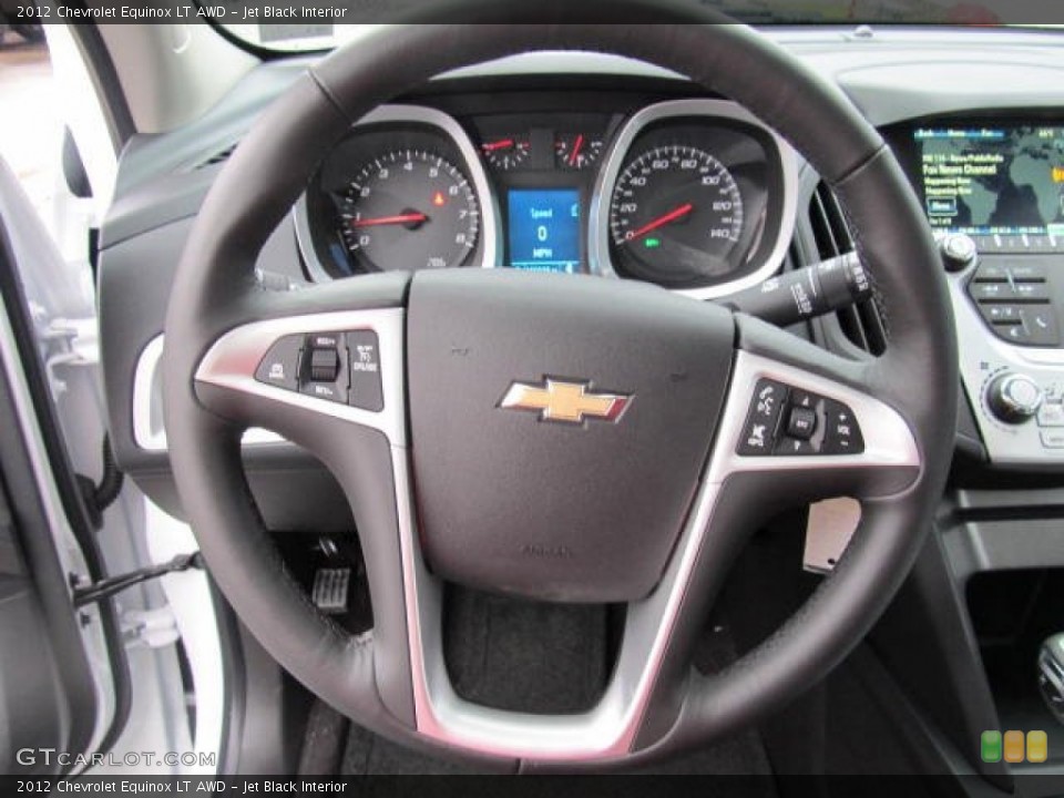 Jet Black Interior Steering Wheel for the 2012 Chevrolet Equinox LT AWD #58453242