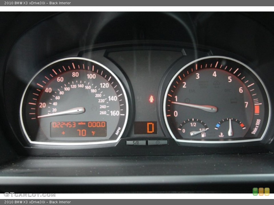 Black Interior Gauges for the 2010 BMW X3 xDrive30i #58458511