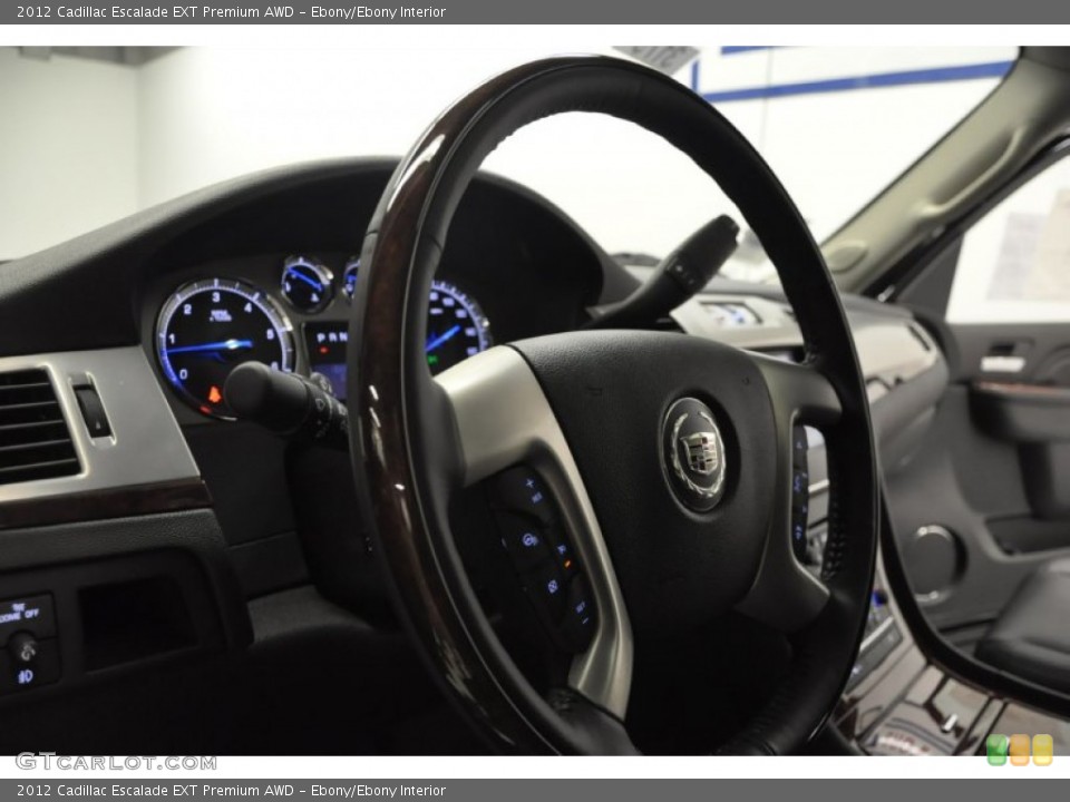 Ebony/Ebony Interior Steering Wheel for the 2012 Cadillac Escalade EXT Premium AWD #58461506