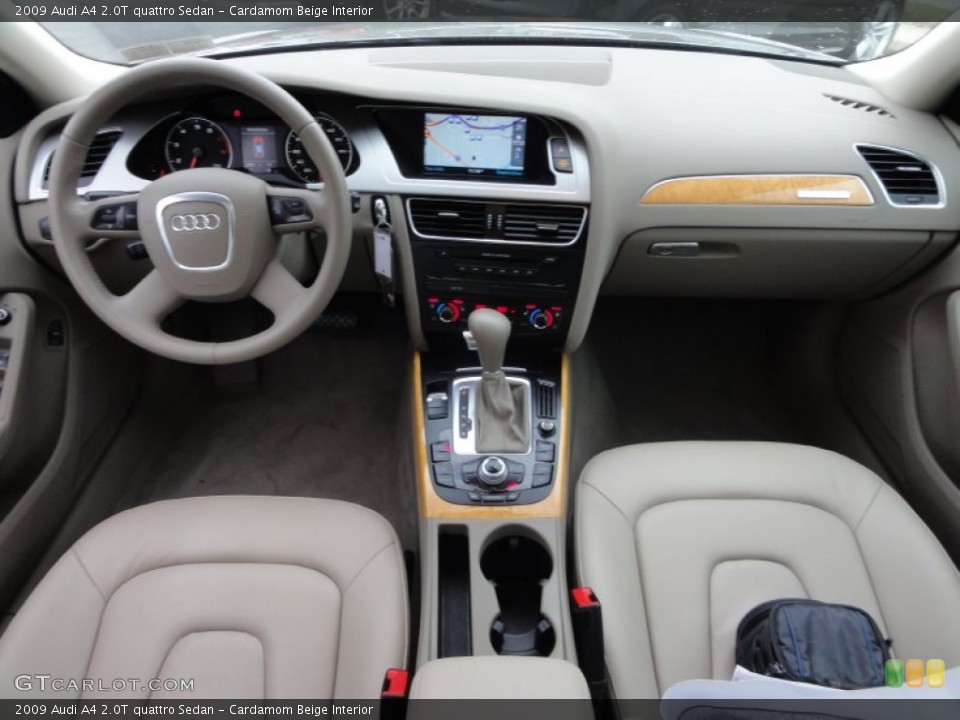 Cardamom Beige Interior Dashboard for the 2009 Audi A4 2.0T quattro Sedan #58473393