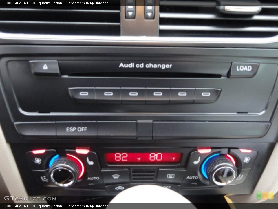 Cardamom Beige Interior Controls for the 2009 Audi A4 2.0T quattro Sedan #58473499