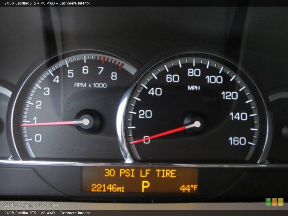 Cashmere Interior Gauges for the 2008 Cadillac STS 4 V8 AWD #58473978