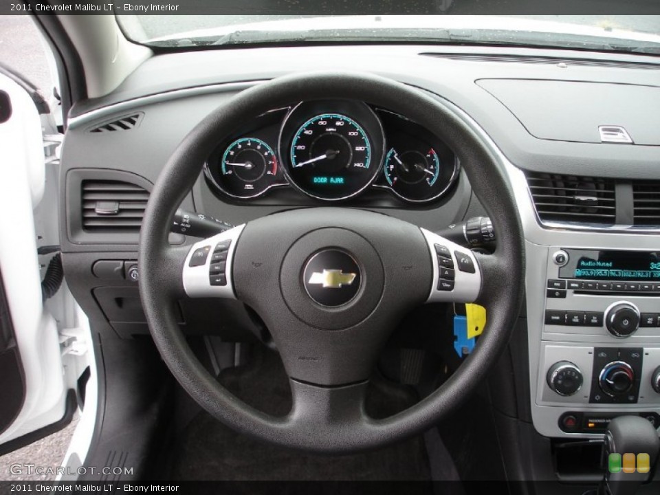 Ebony Interior Steering Wheel for the 2011 Chevrolet Malibu LT #58476450