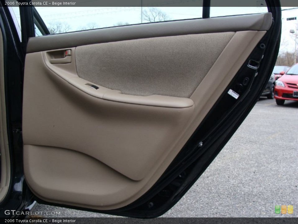 Beige Interior Door Panel for the 2006 Toyota Corolla CE #58477446