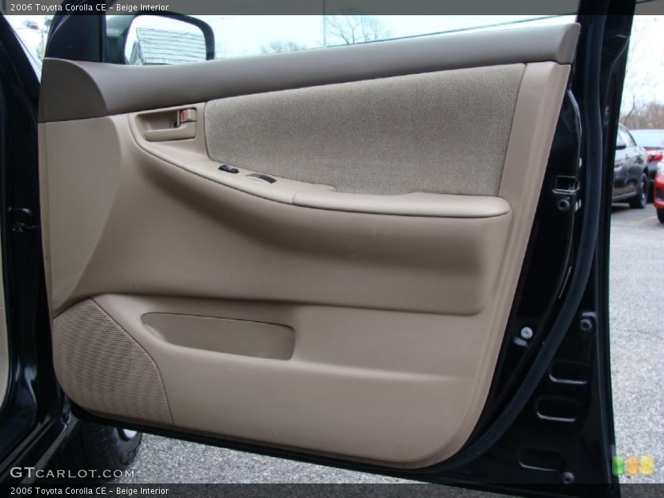 Beige Interior Door Panel for the 2006 Toyota Corolla CE #58477466