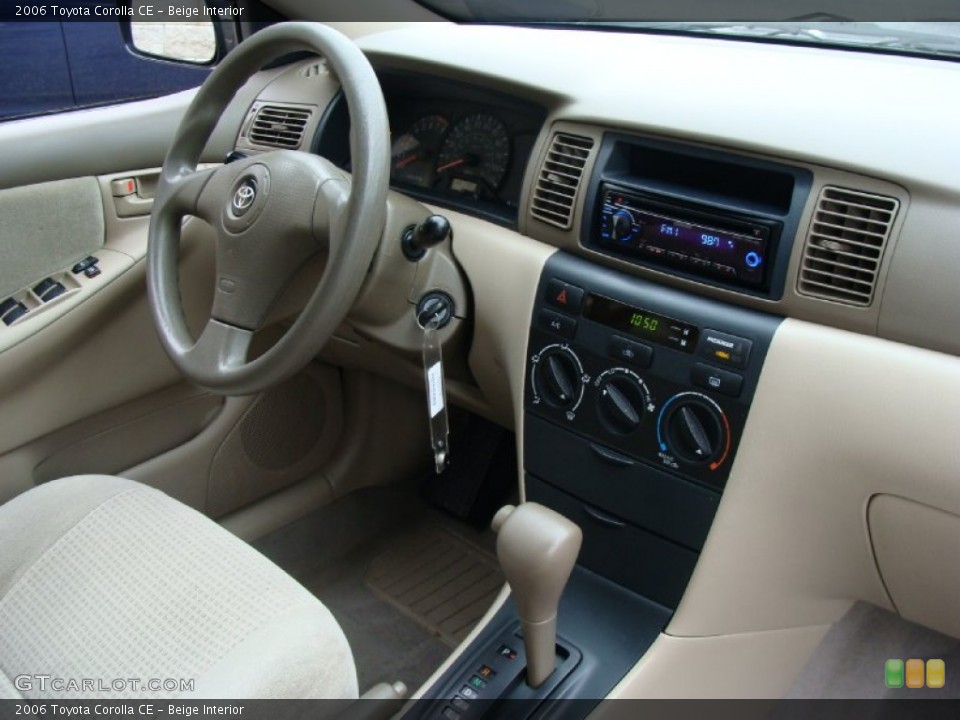 Beige Interior Dashboard for the 2006 Toyota Corolla CE #58477485