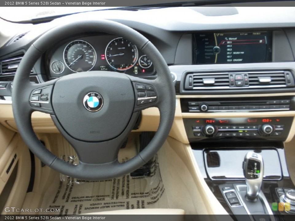 Venetian Beige Interior Dashboard for the 2012 BMW 5 Series 528i Sedan #58479918
