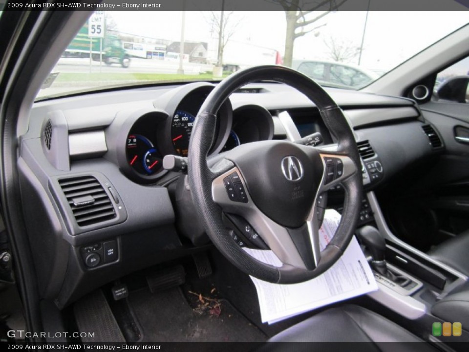 Ebony Interior Steering Wheel for the 2009 Acura RDX SH-AWD Technology #58480938