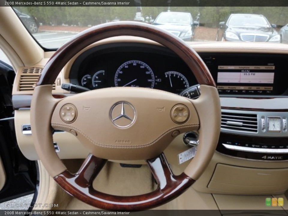 Cashmere/Savanna Interior Steering Wheel for the 2008 Mercedes-Benz S 550 4Matic Sedan #58484124