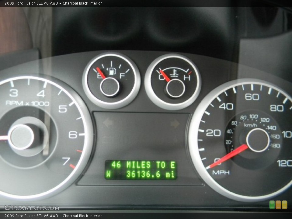 Charcoal Black Interior Gauges for the 2009 Ford Fusion SEL V6 AWD #58484385