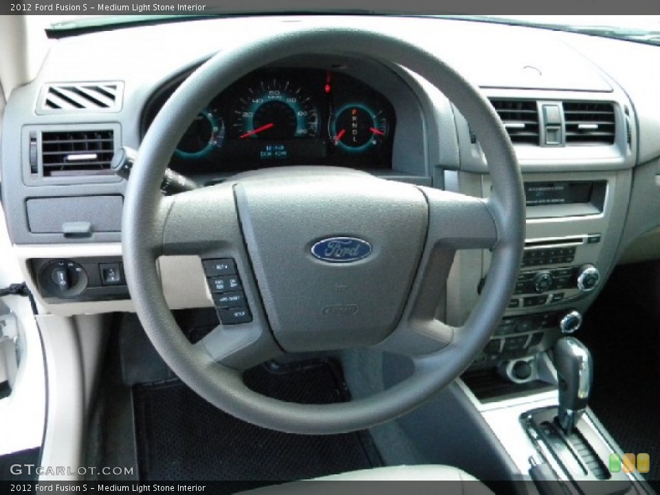 Medium Light Stone Interior Steering Wheel for the 2012 Ford Fusion S #58484487