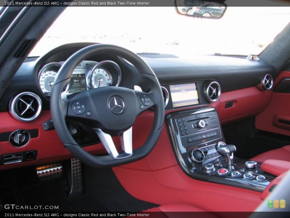 designo Classic Red and Black Two-Tone Interior Dashboard for the 2011 Mercedes-Benz SLS AMG #58484715