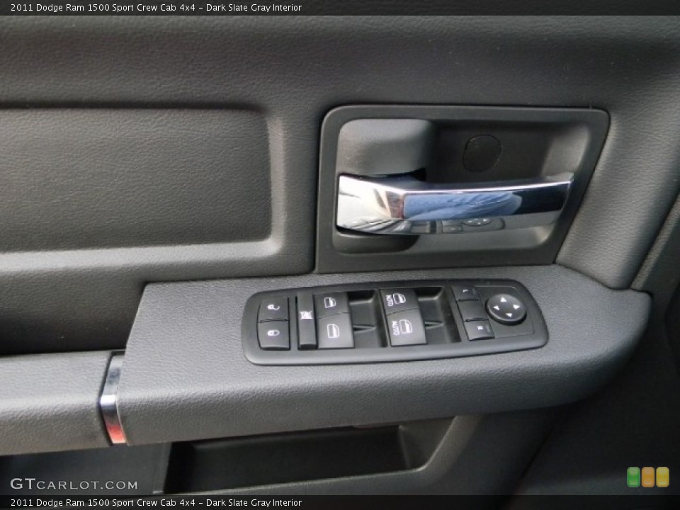 Dark Slate Gray Interior Controls for the 2011 Dodge Ram 1500 Sport Crew Cab 4x4 #58485871
