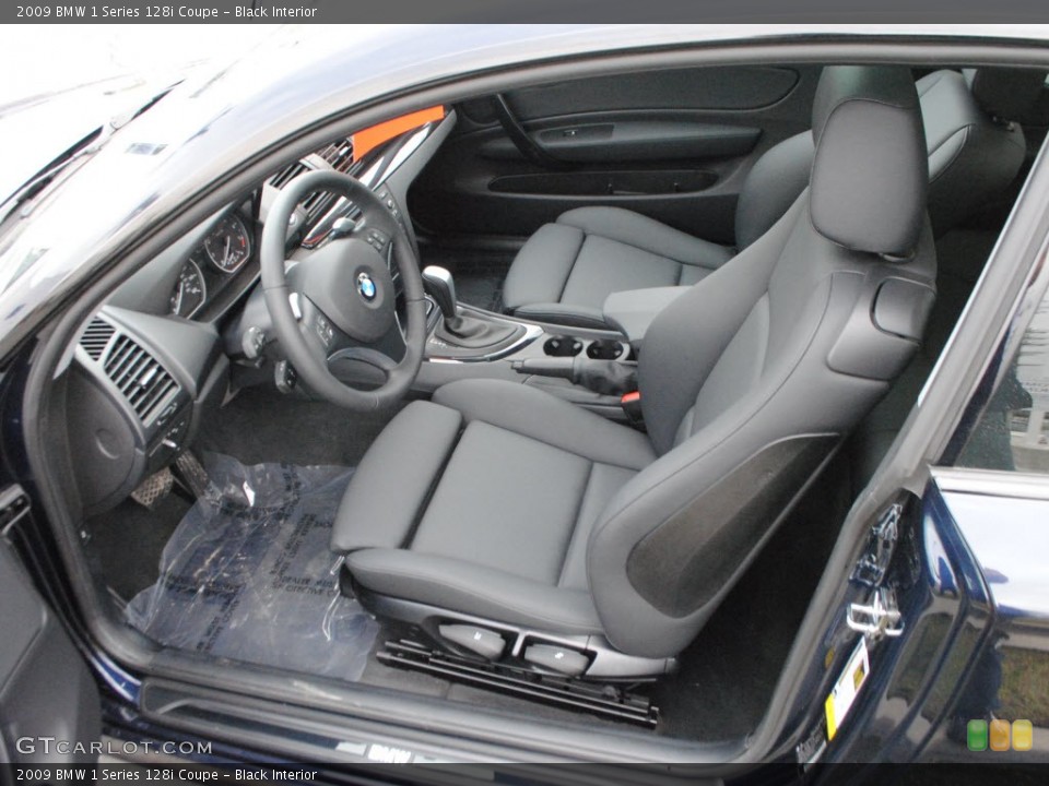 Black Interior Photo for the 2009 BMW 1 Series 128i Coupe #58489394