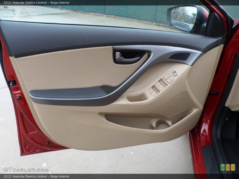 Beige Interior Door Panel for the 2012 Hyundai Elantra Limited #58492153