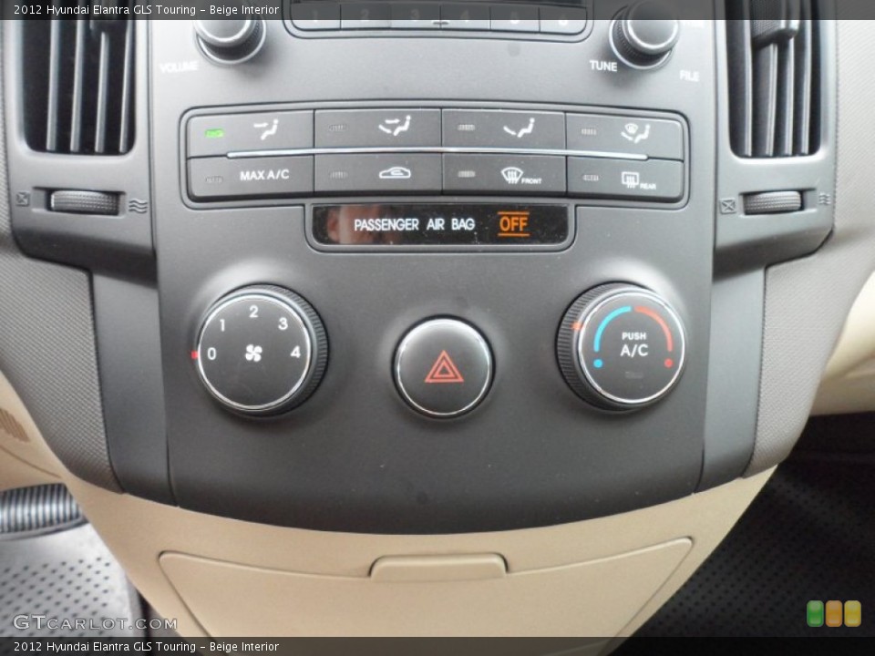 Beige Interior Controls for the 2012 Hyundai Elantra GLS Touring #58492780