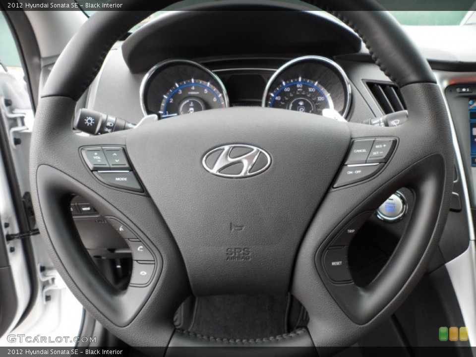 Black Interior Steering Wheel for the 2012 Hyundai Sonata SE #58493665