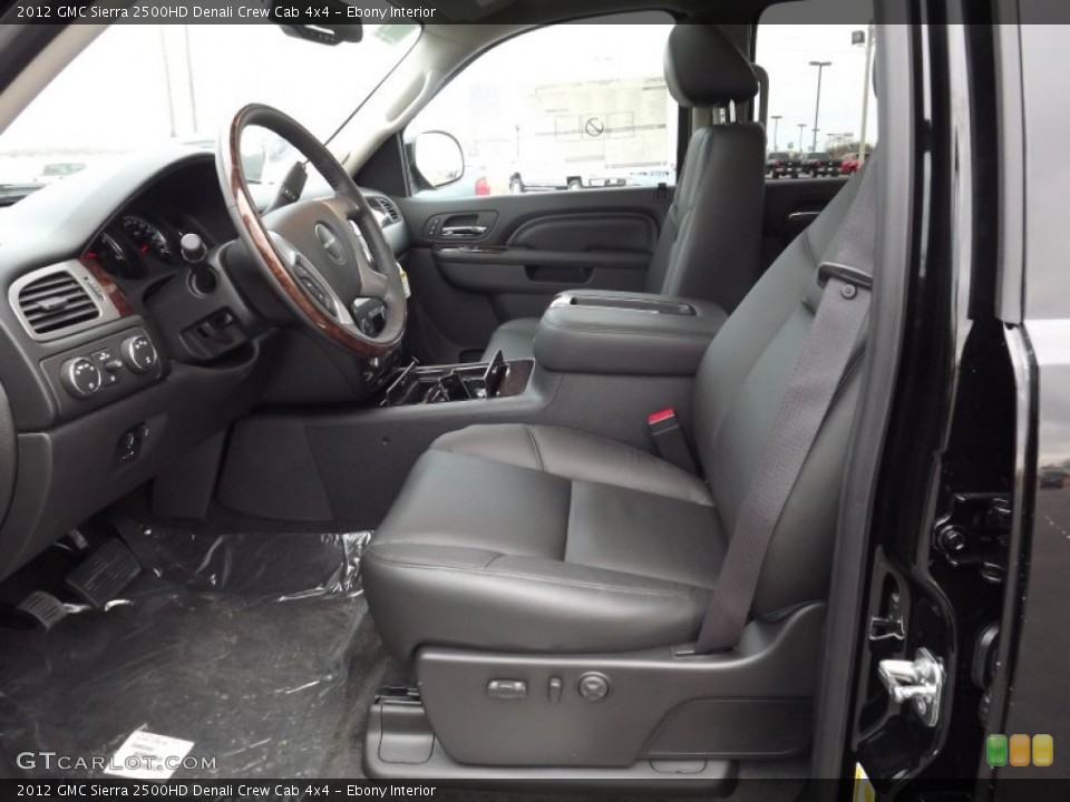 Ebony Interior Photo for the 2012 GMC Sierra 2500HD Denali Crew Cab 4x4 #58505822
