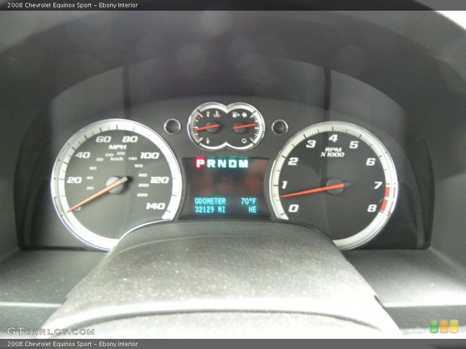 Ebony Interior Gauges for the 2008 Chevrolet Equinox Sport #58508600