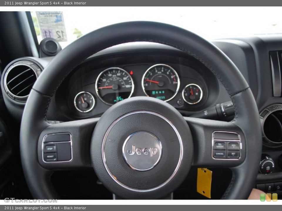 Black Interior Steering Wheel for the 2011 Jeep Wrangler Sport S 4x4 #58512200