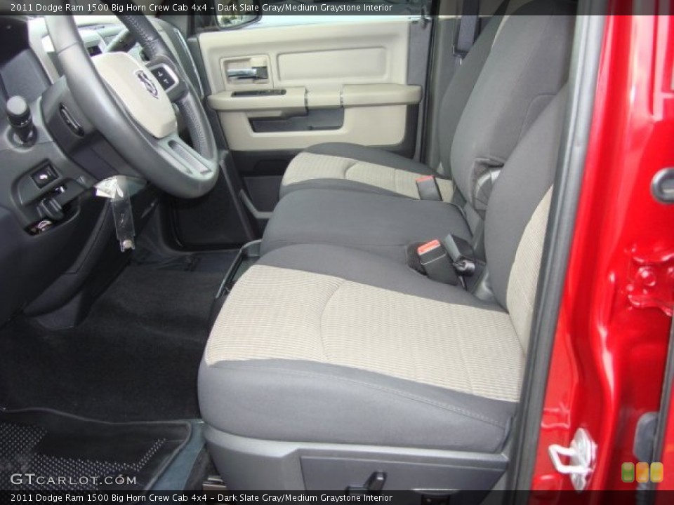 Dark Slate Gray/Medium Graystone Interior Photo for the 2011 Dodge Ram 1500 Big Horn Crew Cab 4x4 #58518149