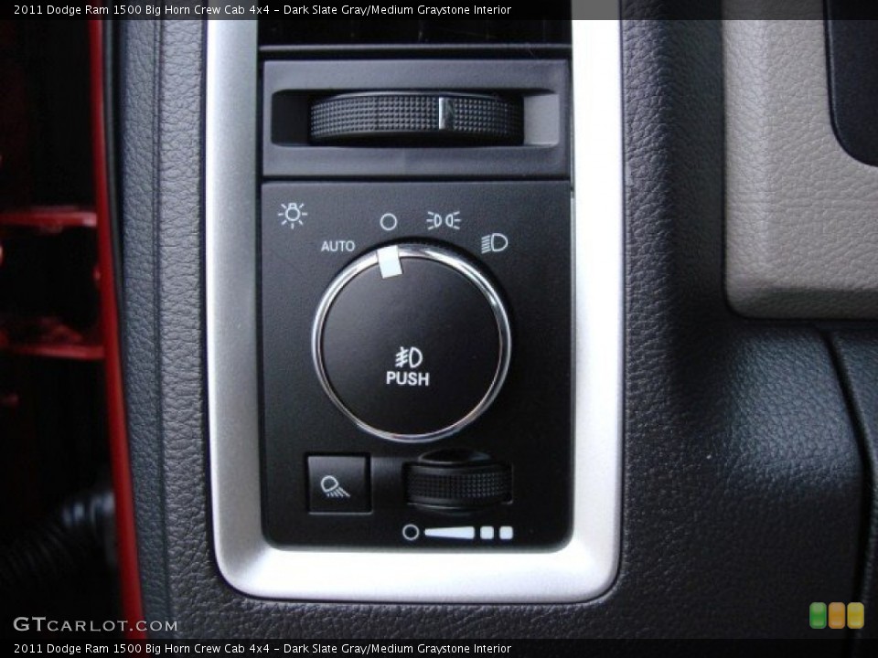 Dark Slate Gray/Medium Graystone Interior Controls for the 2011 Dodge Ram 1500 Big Horn Crew Cab 4x4 #58518246