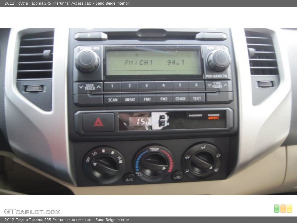 Sand Beige Interior Controls for the 2012 Toyota Tacoma SR5 Prerunner Access cab #58518440
