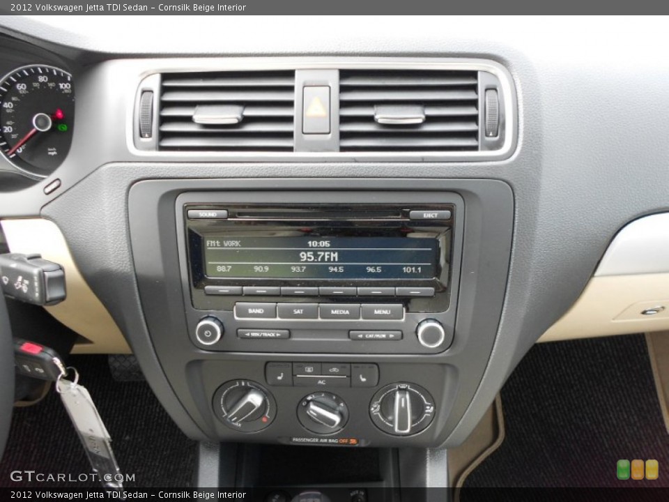 Cornsilk Beige Interior Controls for the 2012 Volkswagen Jetta TDI Sedan #58520174