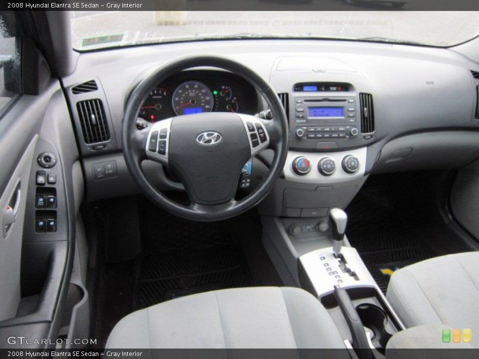 Gray Interior Dashboard for the 2008 Hyundai Elantra SE Sedan #58524734