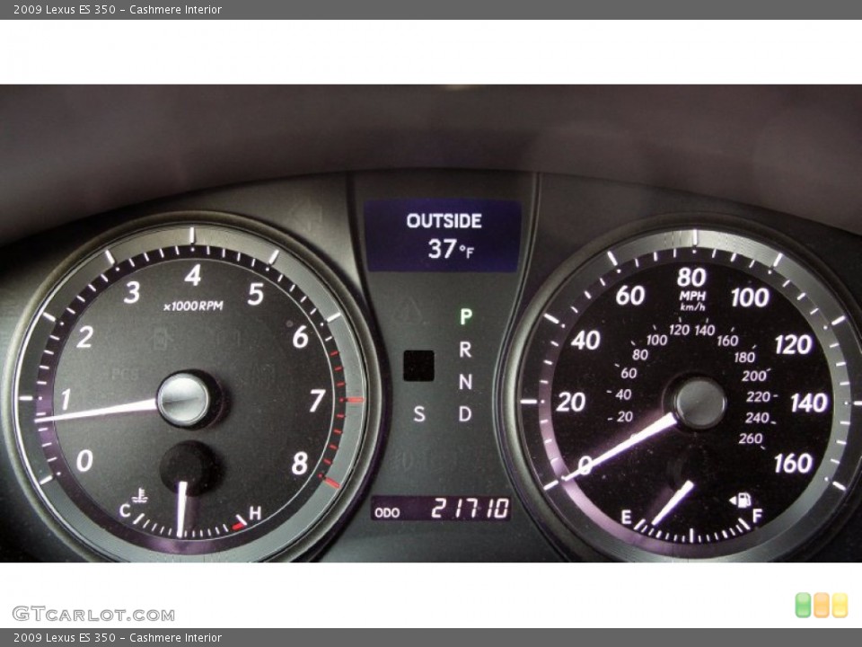 Cashmere Interior Gauges for the 2009 Lexus ES 350 #58527515