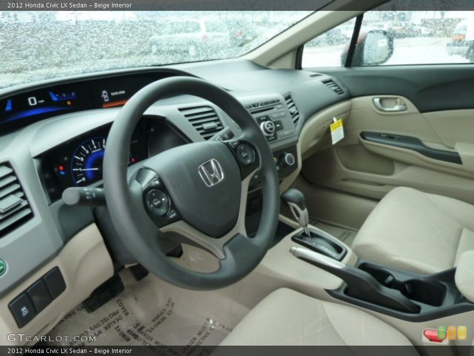 Beige Interior Photo for the 2012 Honda Civic LX Sedan #58532781