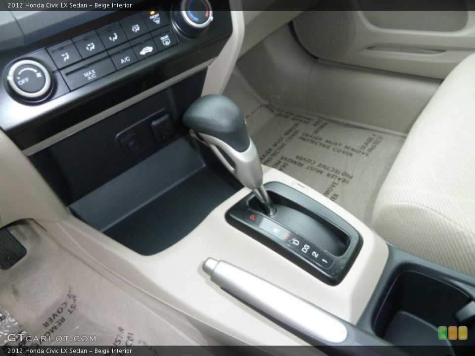 Beige Interior Transmission for the 2012 Honda Civic LX Sedan #58532789