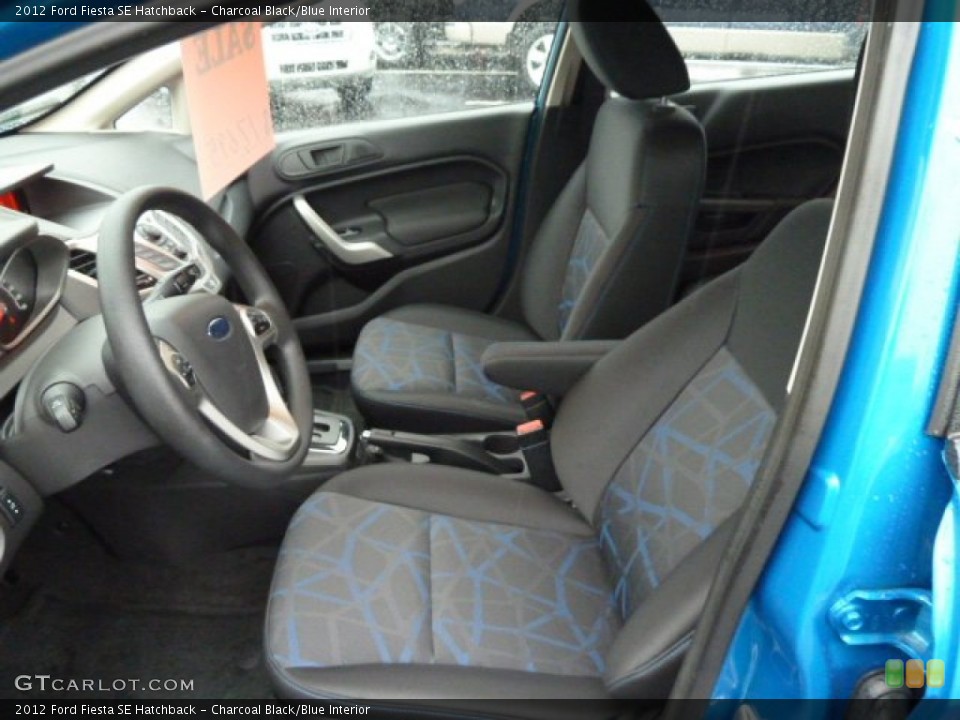 Charcoal Black/Blue Interior Photo for the 2012 Ford Fiesta SE Hatchback #58548785