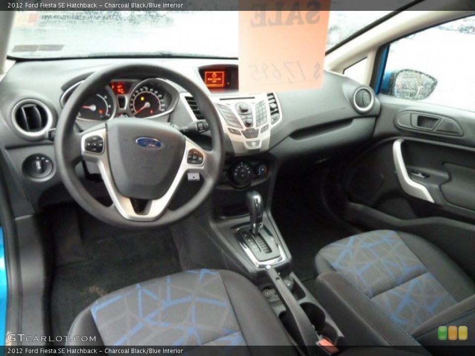 Charcoal Black/Blue Interior Prime Interior for the 2012 Ford Fiesta SE Hatchback #58548797