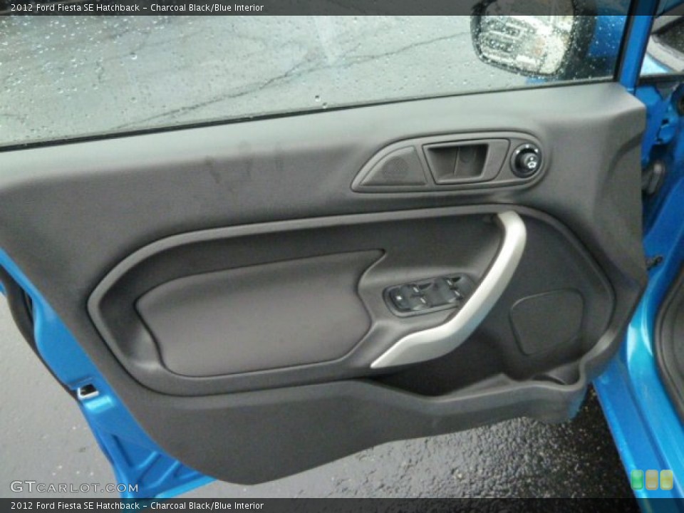 Charcoal Black/Blue Interior Door Panel for the 2012 Ford Fiesta SE Hatchback #58548805