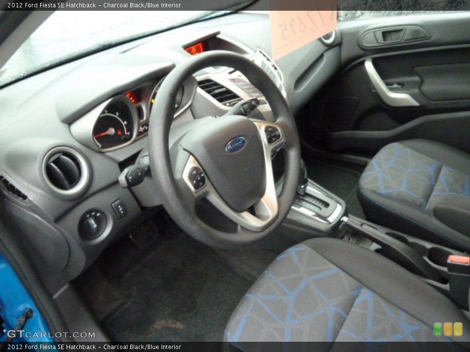 Charcoal Black/Blue Interior Photo for the 2012 Ford Fiesta SE Hatchback #58548812
