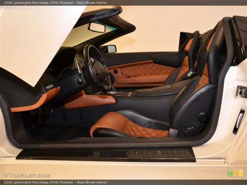 Black/Brown Interior Photo for the 2008 Lamborghini Murcielago LP640 Roadster #58553019