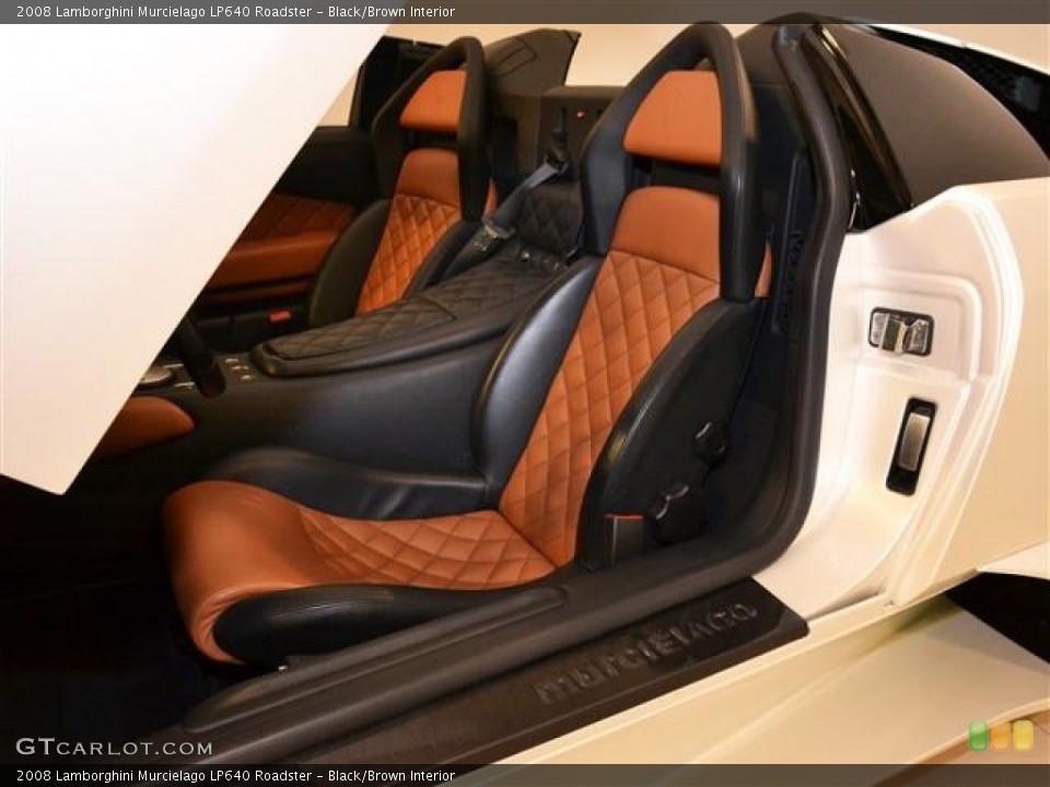 Black/Brown Interior Photo for the 2008 Lamborghini Murcielago LP640 Roadster #58553028