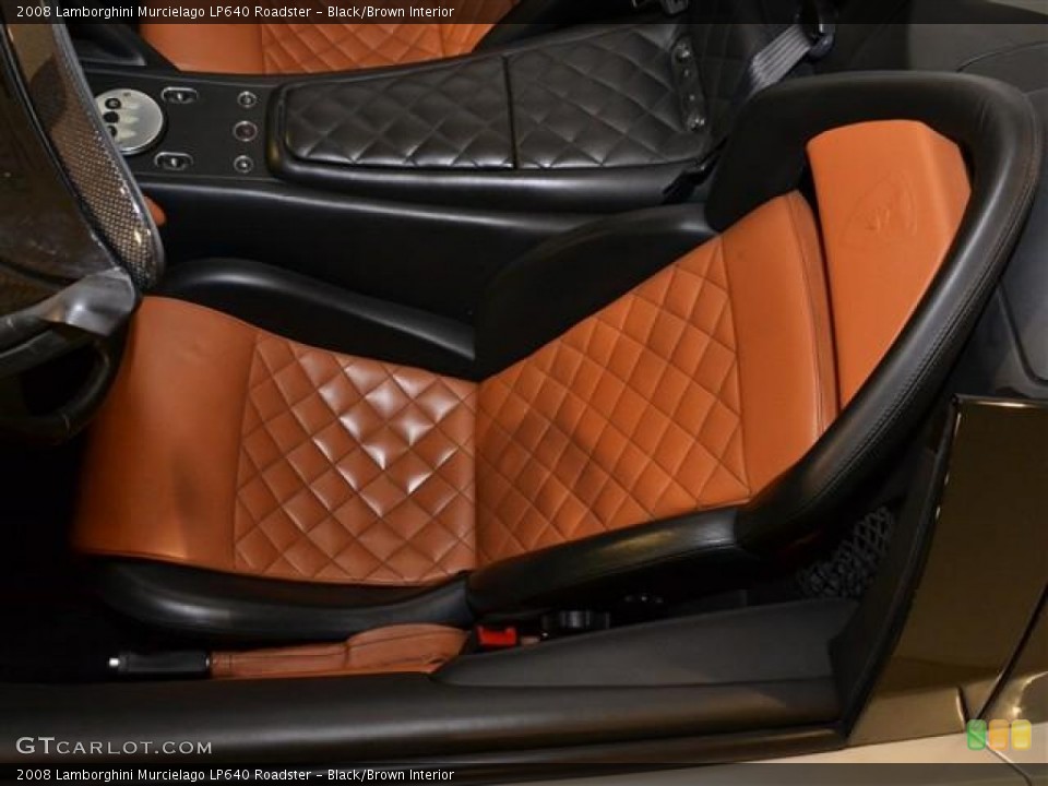 Black/Brown Interior Photo for the 2008 Lamborghini Murcielago LP640 Roadster #58553040