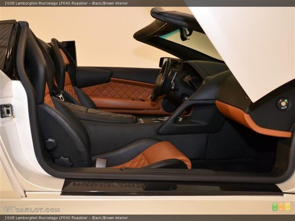 Black/Brown Interior Photo for the 2008 Lamborghini Murcielago LP640 Roadster #58553053