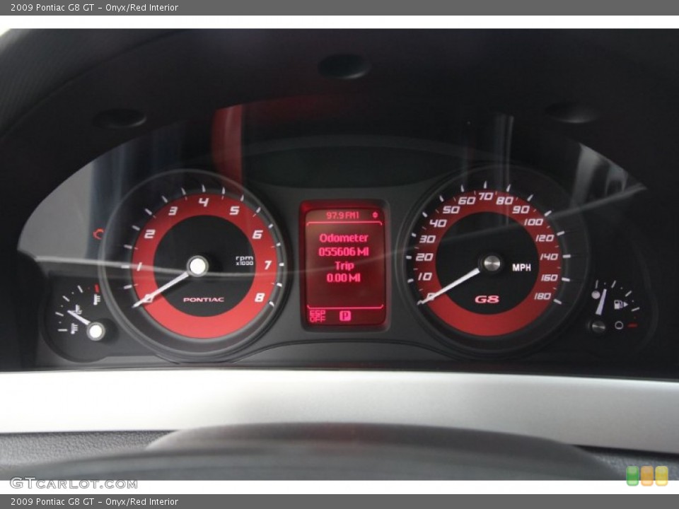 Onyx/Red Interior Gauges for the 2009 Pontiac G8 GT #58553646