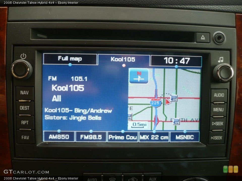 Ebony Interior Navigation for the 2008 Chevrolet Tahoe Hybrid 4x4 #58553964