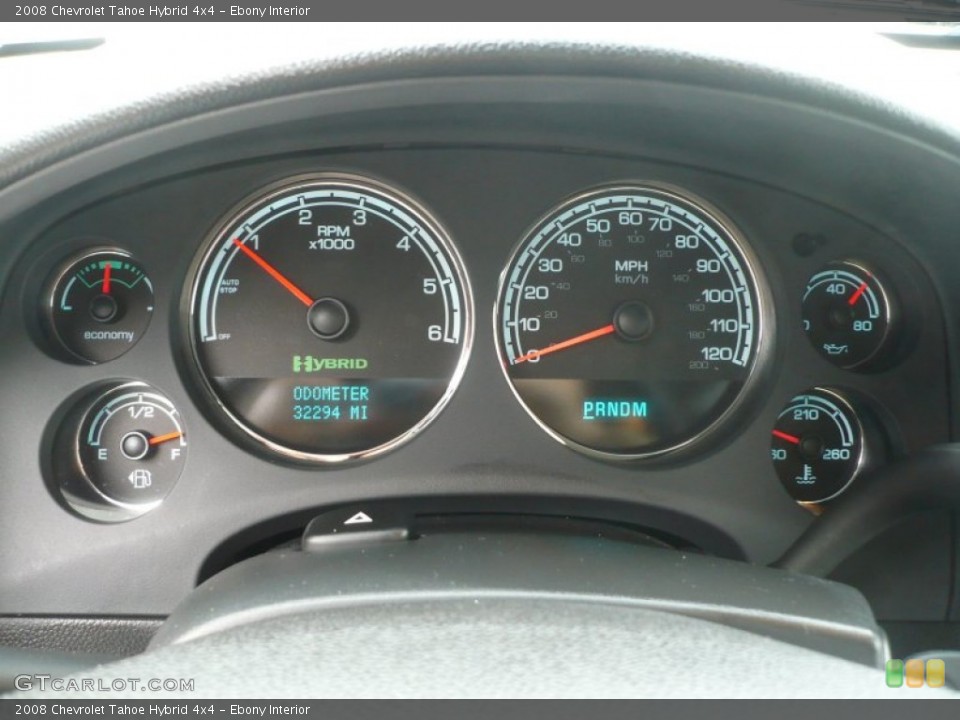 Ebony Interior Gauges for the 2008 Chevrolet Tahoe Hybrid 4x4 #58553979
