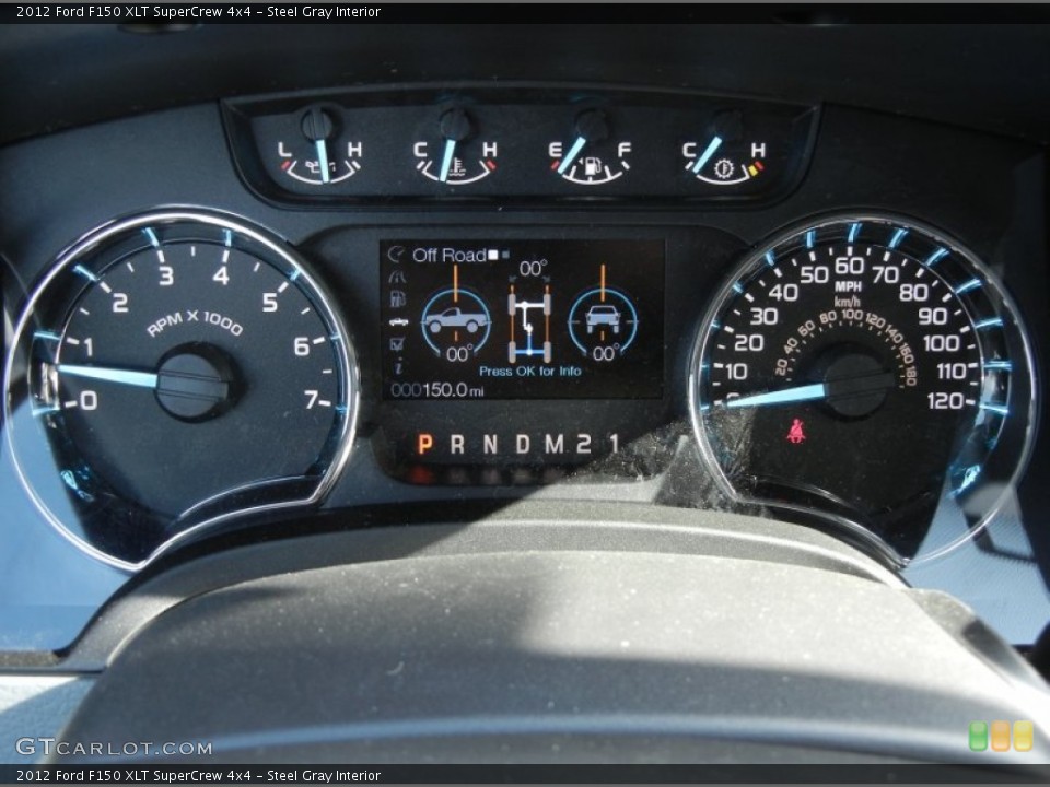 Steel Gray Interior Gauges for the 2012 Ford F150 XLT SuperCrew 4x4 #58554559