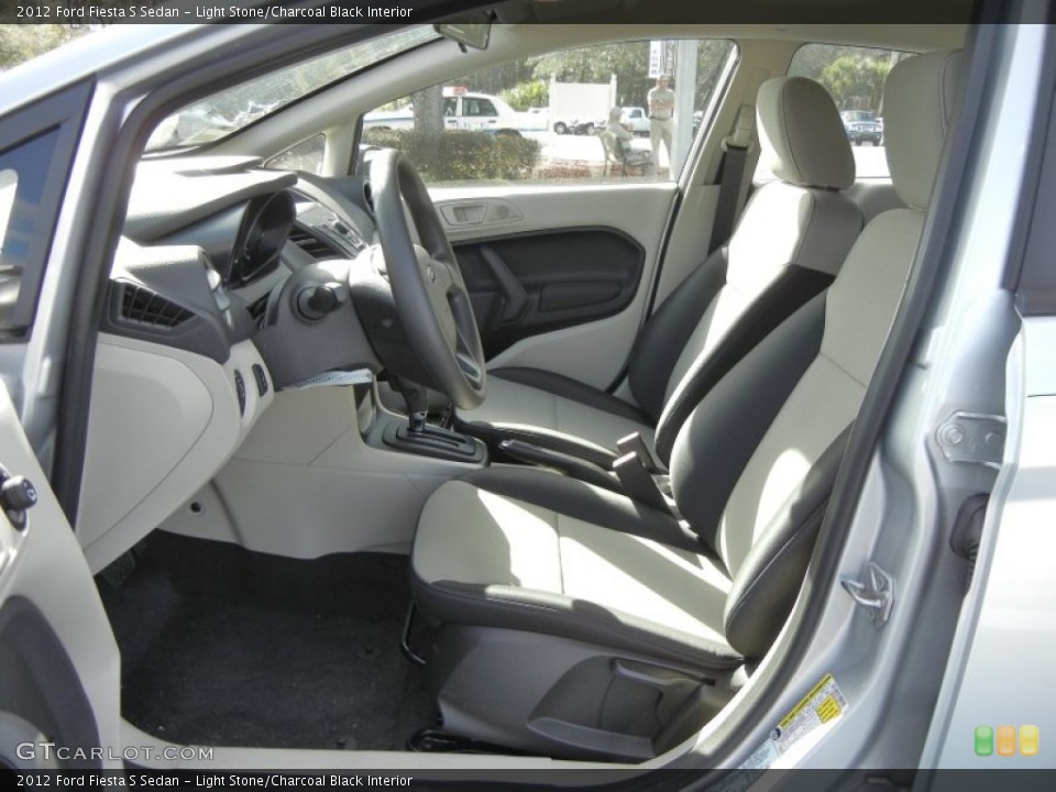 Light Stone/Charcoal Black Interior Photo for the 2012 Ford Fiesta S Sedan #58554622