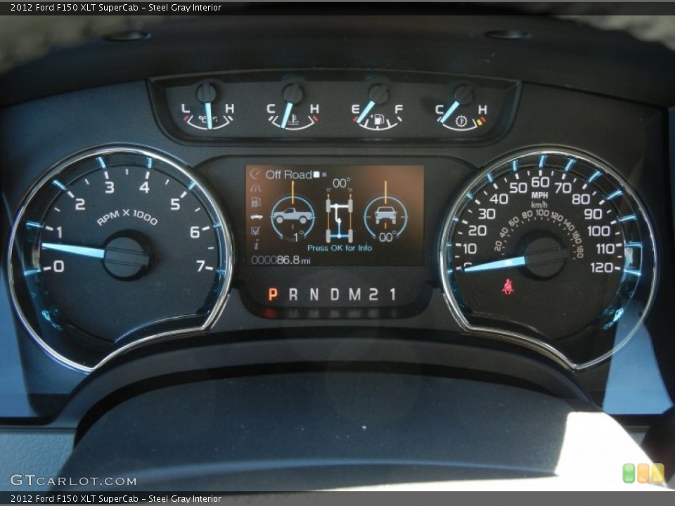 Steel Gray Interior Gauges for the 2012 Ford F150 XLT SuperCab #58556013