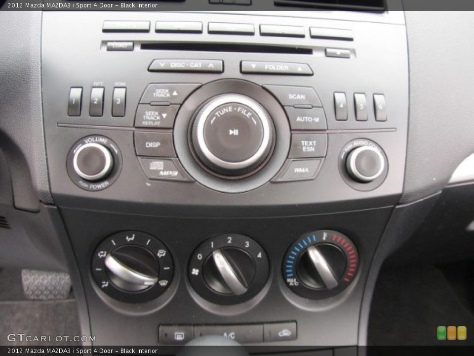Black Interior Controls for the 2012 Mazda MAZDA3 i Sport 4 Door #58557561