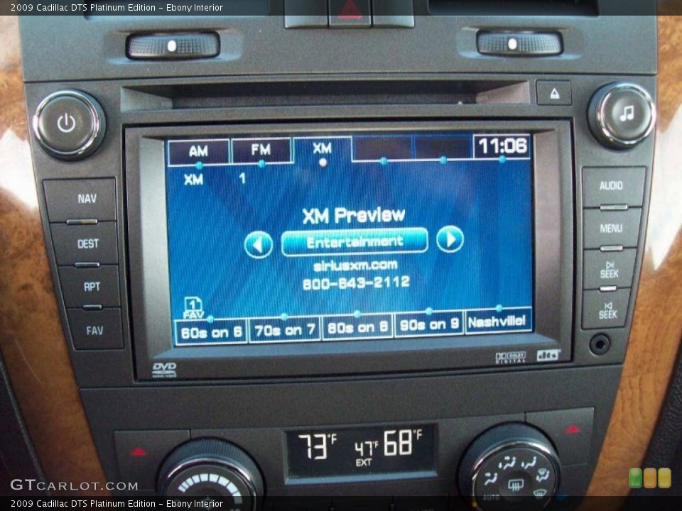 Ebony Interior Controls for the 2009 Cadillac DTS Platinum Edition #58557759