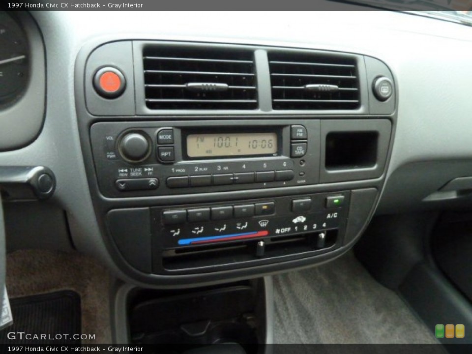 Gray Interior Controls for the 1997 Honda Civic CX Hatchback #58557906